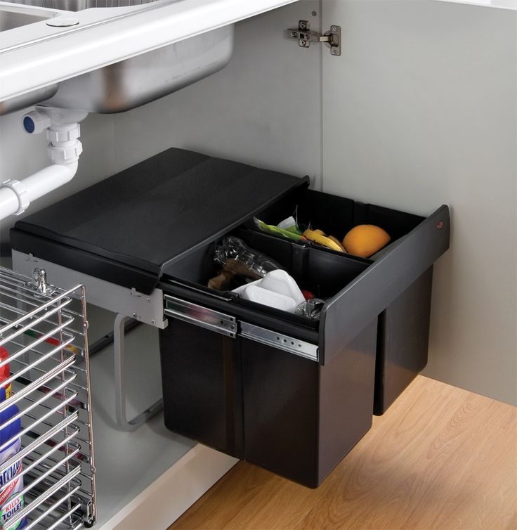 Kitchen Trash Can Ideas As The Trendy Way To Save Nature | Under Kitchen  Sink Storage, Kitchen Cabinet Storage, Under Kitchen Sink