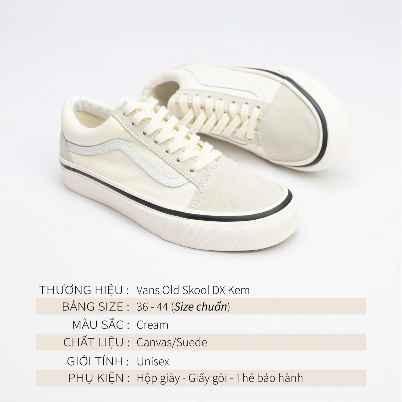 Lịch Sử Giá Giày Vans Chính Hãng Old Skool Dx Cream Cập Nhật 8/2023 -  Beecost