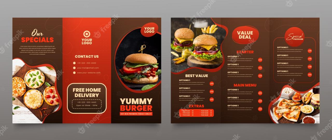 Trifold Menu Vectors & Illustrations For Free Download | Freepik