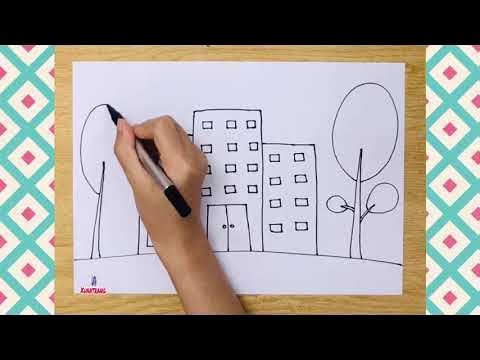Vẽ Nhà Cao Tầng Đơn Giản Nhất | Cách Vẽ Ngôi Nhà Cao Tầng Dễ Nhất | How To  Draw The House Easy - Youtube