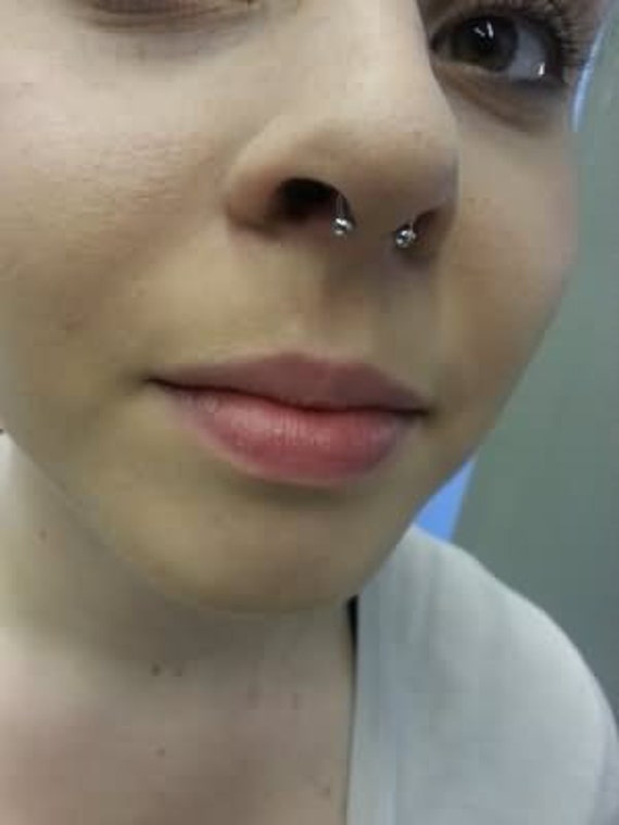 16G 6Mm 1/4 Tiny Septum Ring. U Shape. Horseshoe. High - Etsy