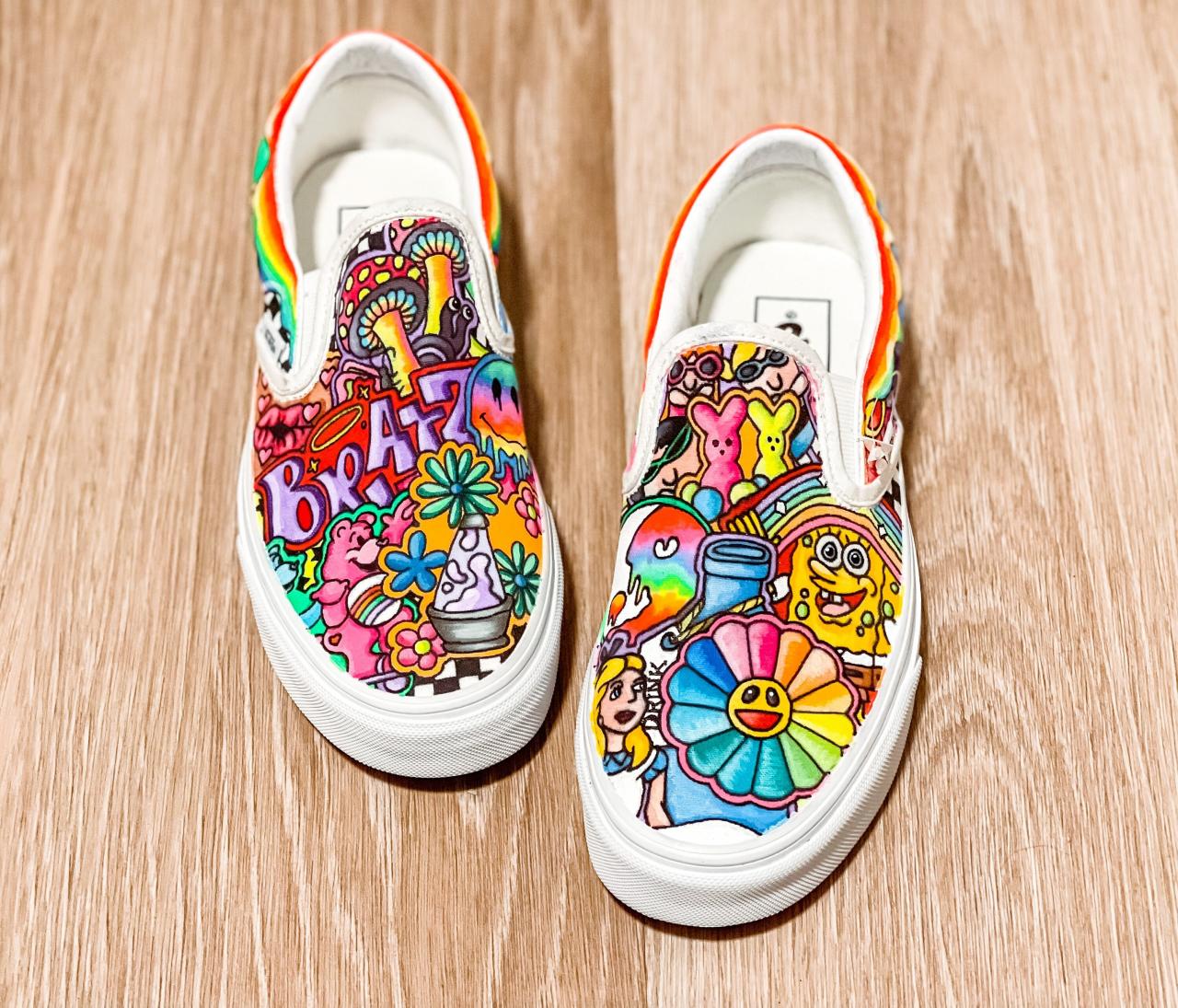 Custom Slip-On Vans - Etsy