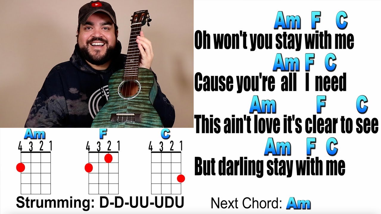 Stay With Me - Sam Smith (Ukulele Play Along With Chords And Lyrics) -  Youtube