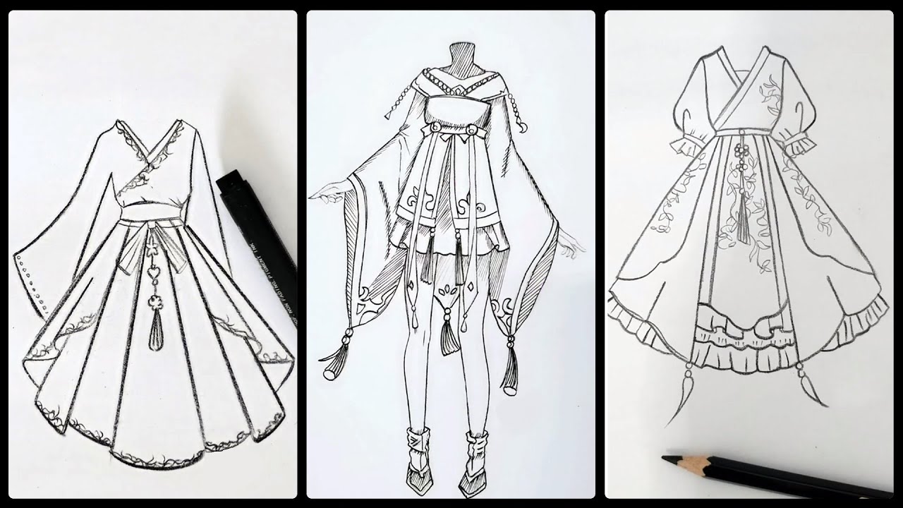 How To Draw Simple Old Clothes - Youtube