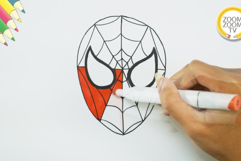 Hướng Dẫn Cách Vẽ Mặt Nạ Người Nhện - How To Draw Spiderman Mask | Zoom  Zoom Tv - Youtube