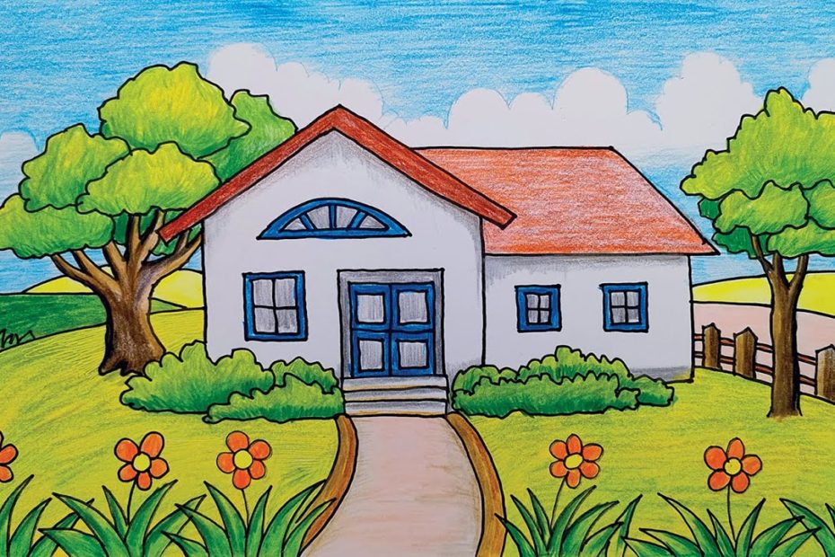 Vẽ Ngôi Nhà | Cách Vẽ Ngôi Nhà | Tô Màu Ngôi Nhà - Youtube