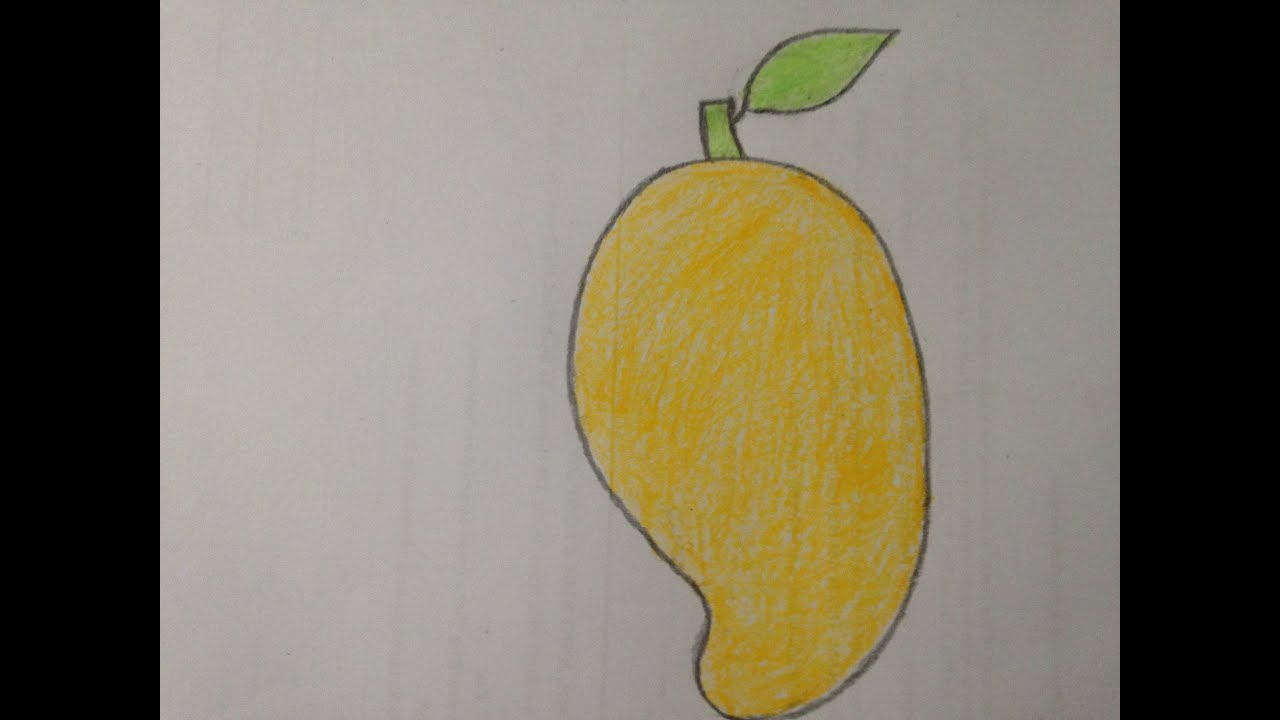 Cách Vẽ Quả Xoài Đơn Giản | Hướng Dẫn Vẽ Quả Xoài Bằng Bút Chì | Draw A  Mango Fruit - Youtube