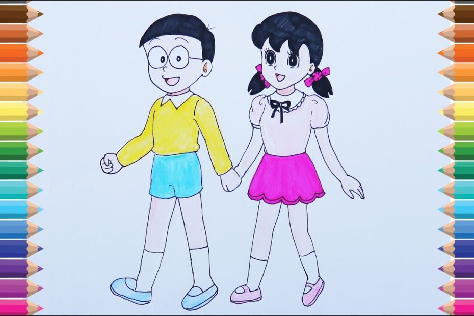 Cách Vẽ Nobita Và Shizuka Trong Doraemon - Youtube