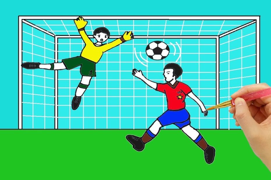Vẽ Tranh Cầu Thủ Bóng Đá | How To Draw Soccer Ball | Concung Channel -  Youtube