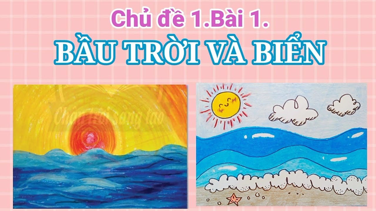 Mĩ Thuật 2] Bài: Bầu Trời Và Biển #1/ Draw The Sky And The Sea / Kc Art3 -  Youtube