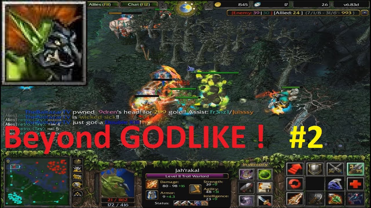 Dota 6.83D - Troll Warlord Beyond Godlike ! #2 - Youtube