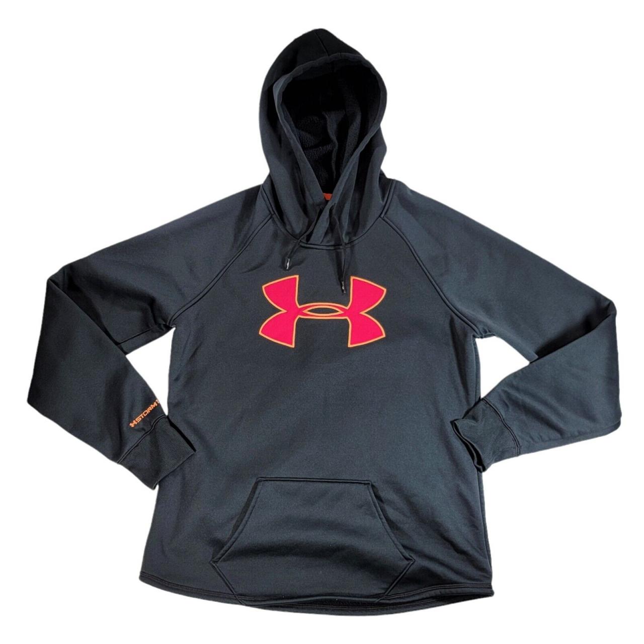 Under Armour Storm 1 Hoodie Loose Mens Size M Black Orange Fleece Lined |  Ebay