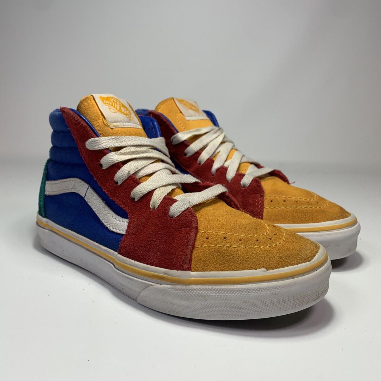 Vans Sk8 Hi Suede Color Block Primary Colors High Top Shoes Youth Sz 3,  721356 | Ebay