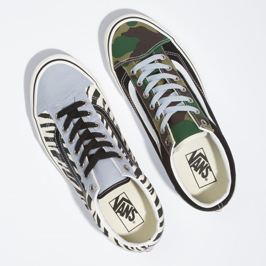 Vans Việt Nam -Vans Mismatch Old Skool Style 36 Zebra Camo Vn0A3Dz3Ws8