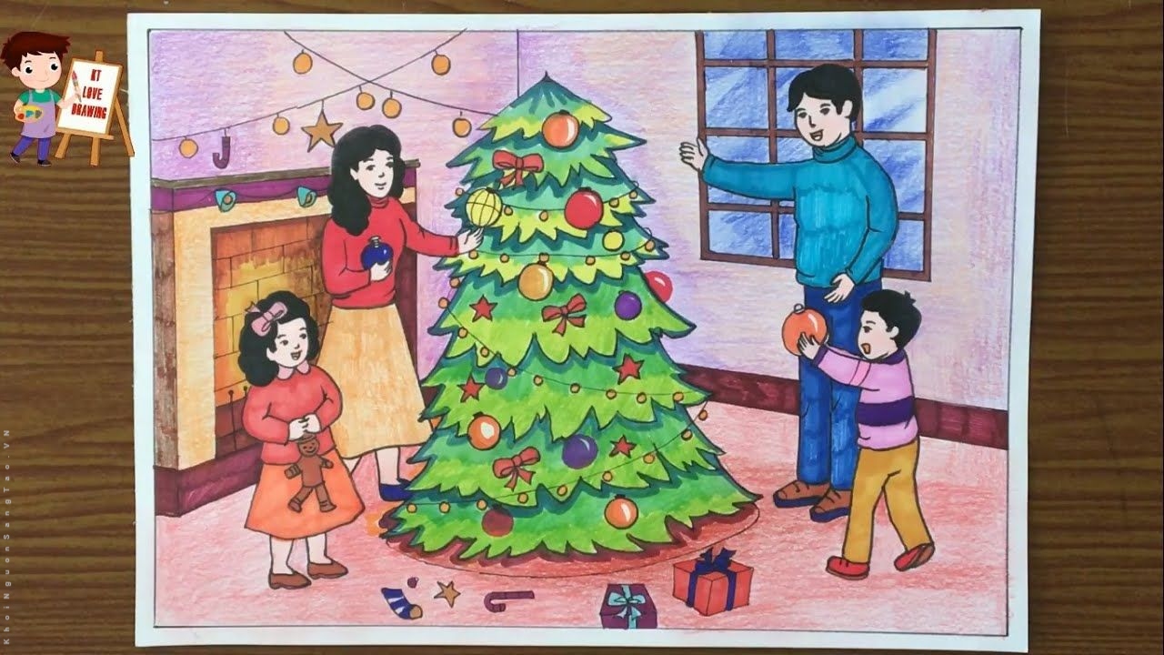 250+ Vẽ Tranh Giáng Sinh Noel Đẹp, Tưng Bừng Không Khí Lễ Hội