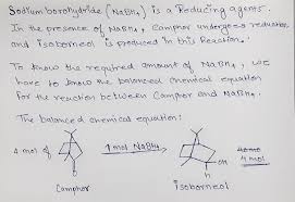 Reduction Of Camphor With Sodium Borohydride | What Is The Reduction Of Camphor Nabh4?